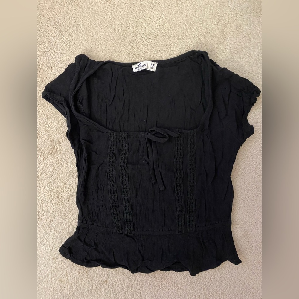 Hollister Tie Front Blouse